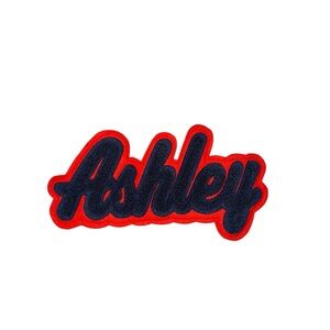 “ASHLEY” Name EMBROIDERED  SEW ON Letterman Bomber Patch.